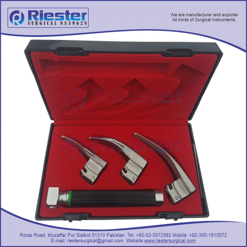 Laryngoscope Set,Fiber Child Black